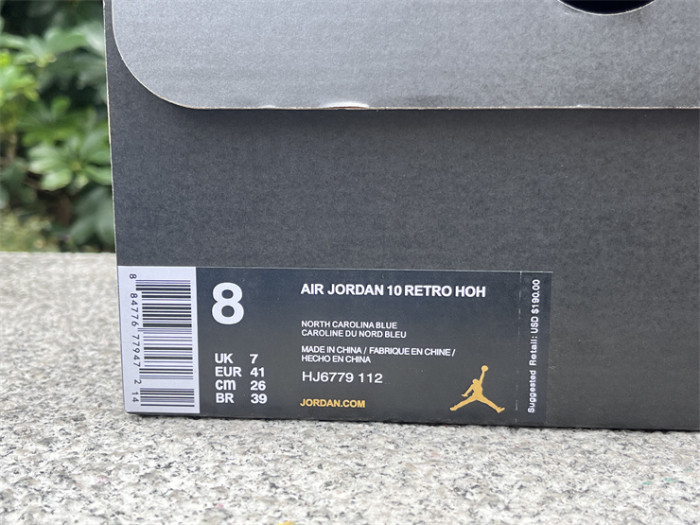 Authentic Air Jordan 10 OG North Blue