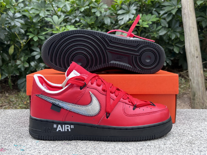 Authentic Off-White x Nike Air Force 1 Low Crimson