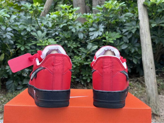 Authentic Off-White x Nike Air Force 1 Low Crimson