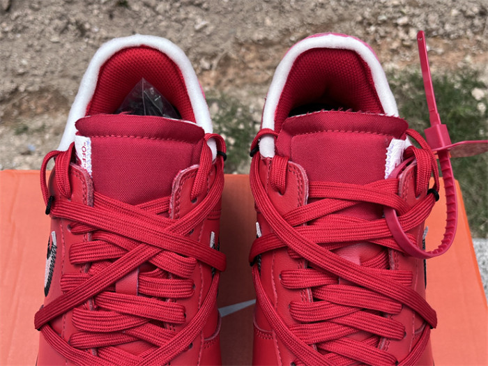 Authentic Off-White x Nike Air Force 1 Low Crimson