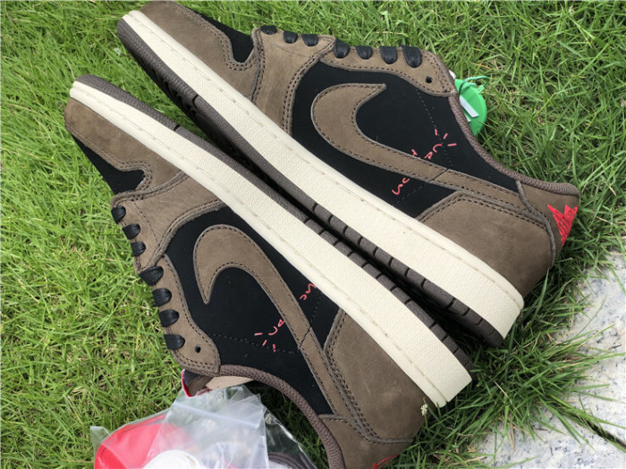 Authentic Travis Scott x Air Jordan 1 Low “Dark Mocha”