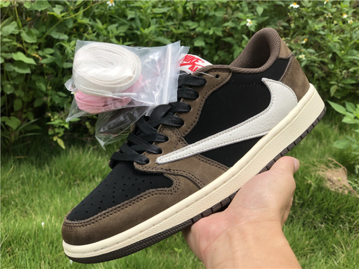 Authentic Travis Scott x Air Jordan 1 Low “Dark Mocha”