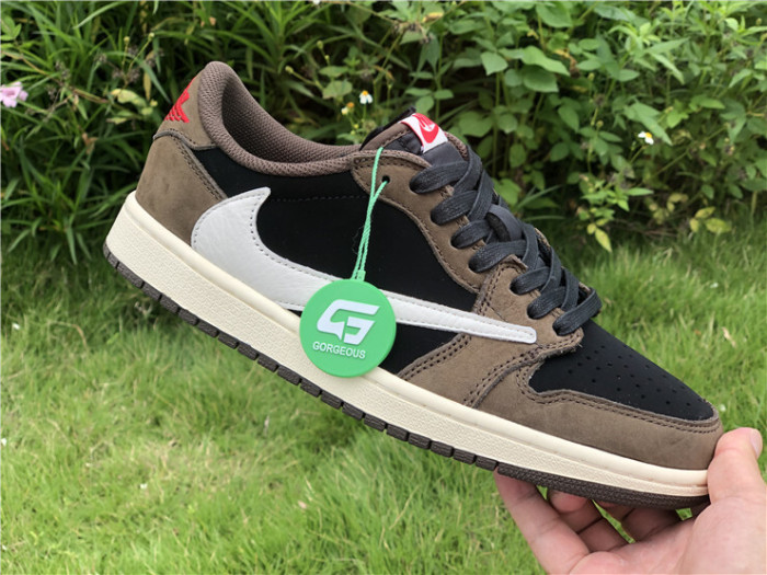 Authentic Travis Scott x Air Jordan 1 Low “Dark Mocha”