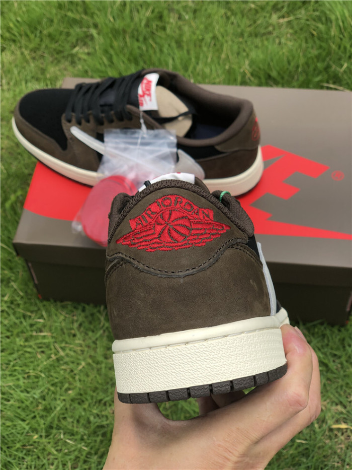 Authentic Travis Scott x Air Jordan 1 Low “Dark Mocha”