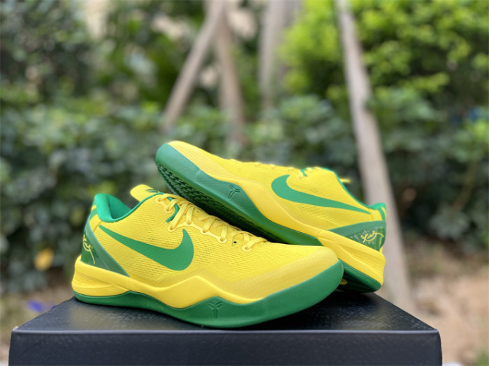 Authentic Kobe 8 Protro Oregon Ducks PE Yellow