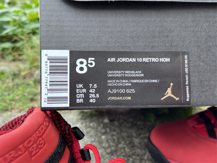 Authentic Air Jordan 10 Red