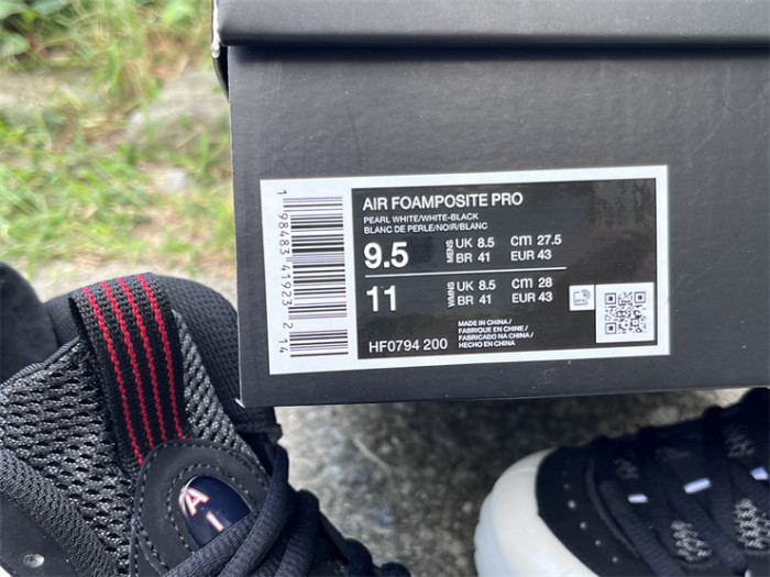 Authentic Nike Air Foamposite Pro Pearl 2025