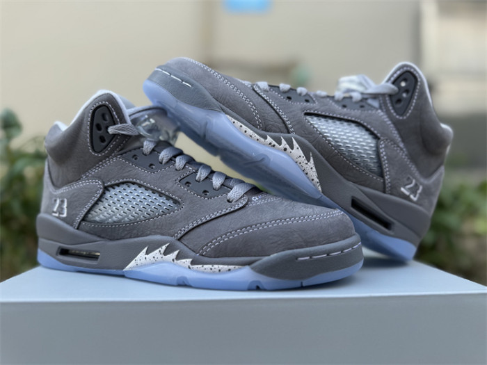 Authentic Air Jordan 5 Wolf Grey GS
