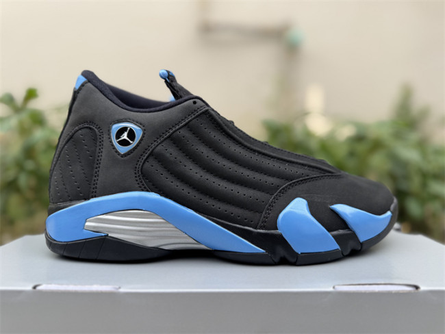 Authentic Air Jordan 14 Black University Blue
