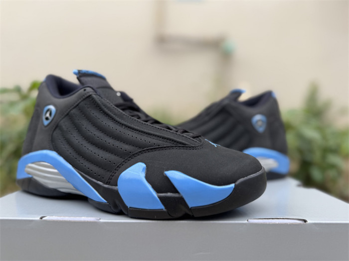 Authentic Air Jordan 14 Black University Blue
