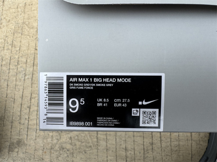 Authentic Nike Air Max 1 SWOOSH Low Poly Big Head Mode