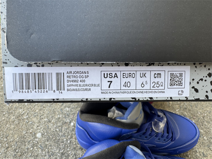 Authentic Awake NY x Jordan Air Jordan 5 Racer Blue