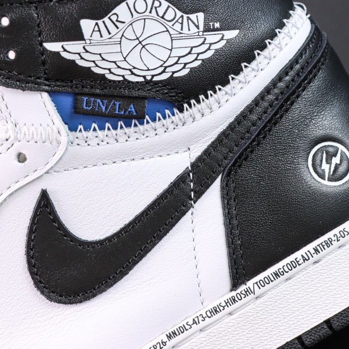Authentic  fragment x Union LA x Air Jordan 1 High White Black