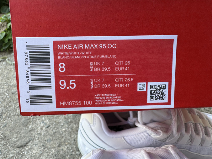Authentic Nike Air Max 95 Big Bubble OG“Triple White