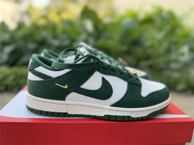 Authentic Nike Dunk Low Gorge Green Gold Mini Swoosh