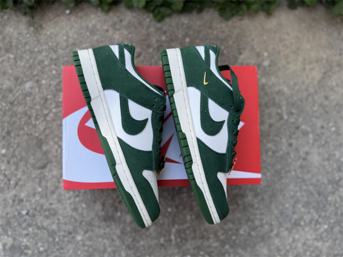 Authentic Nike Dunk Low Gorge Green Gold Mini Swoosh