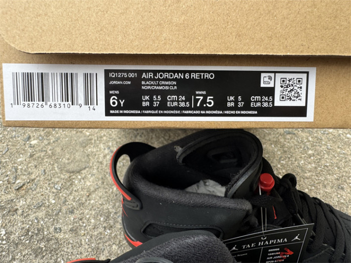 Authentic Air Jordan 6 “Reverse Infrared”  GS