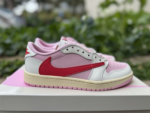 Authentic Travis Scott x Air Jordan 1 Low  Tropical Pink