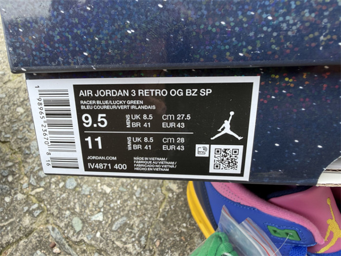 Authentic Air Jordan 3 Brazil
