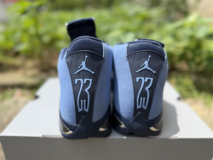 Authentic  Air Jordan 14 Howard PE Blue