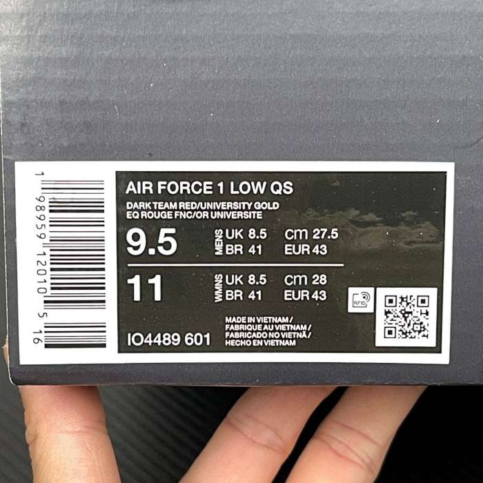 Authentic Nike Air Force 1 Low Red Patent