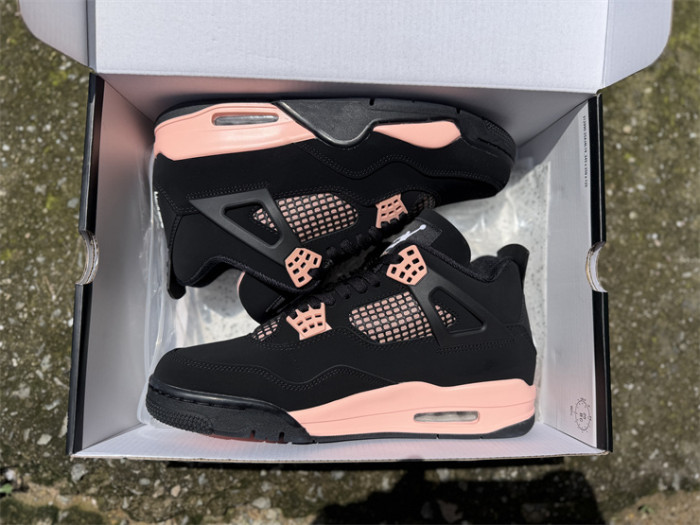 Authentic Air Jordan 4 Retro Rust Pink Thunder