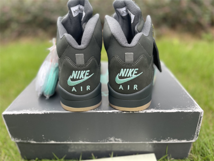 Authentic Air Jordan 5 Retro SoleFly Black Aurora Green