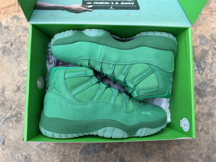 Authentic Air Jordan 11 Retro Green Screen