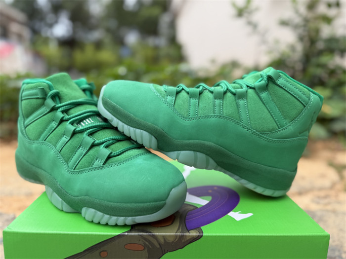 Authentic Air Jordan 11 Retro Green Screen