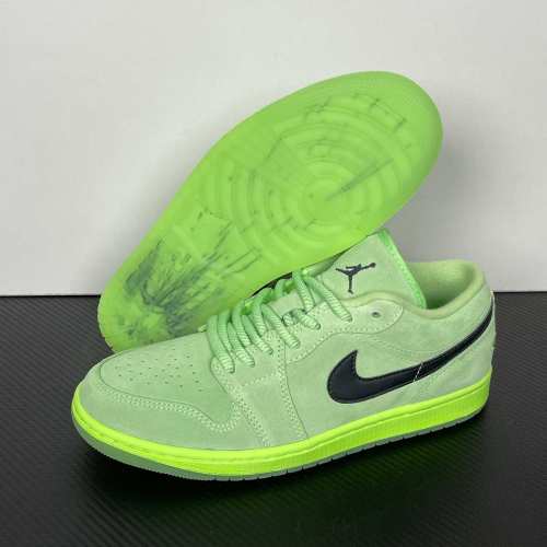 Authentic Air Jordan 1 Low SE  Lime Blast  GS