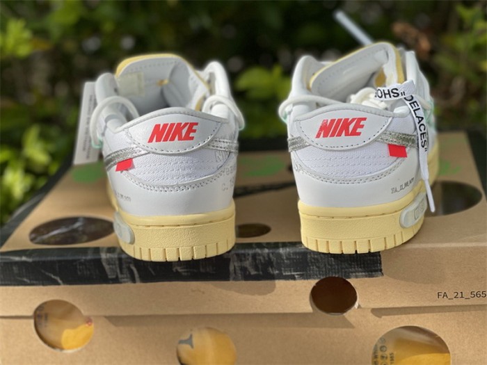 Authentic Off-White x Nike Dunk Low White