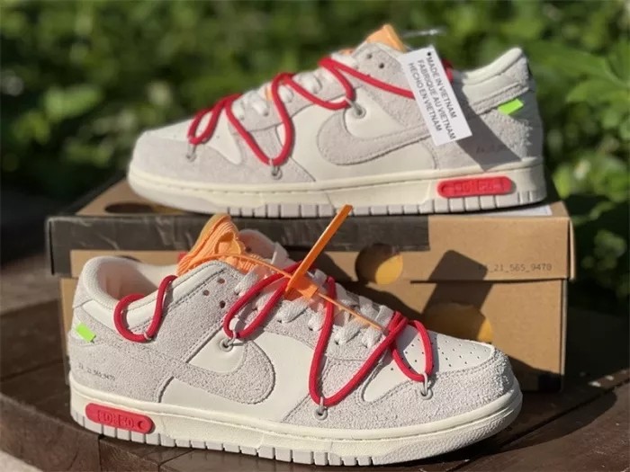 Authentic OFF-WHITE x Nike Dunk Low “The 50”  DJ0950 103