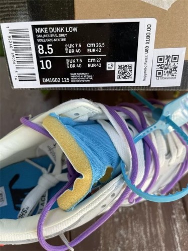 Authentic OFF-WHITE x Nike Dunk Low “The 50”  DM1602 125