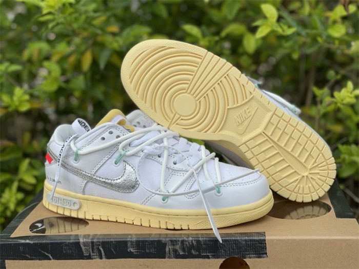 Authentic Off-White x Nike Dunk Low White