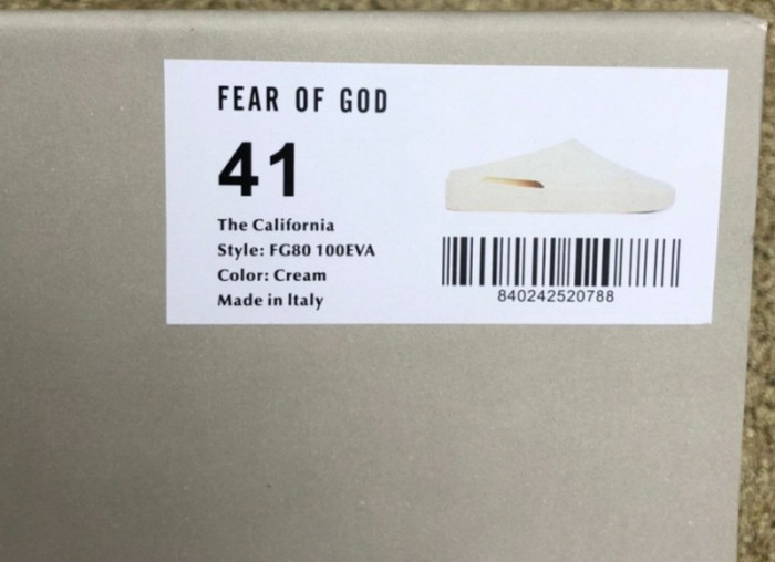 Fear of God 7th The California Sandals Cream