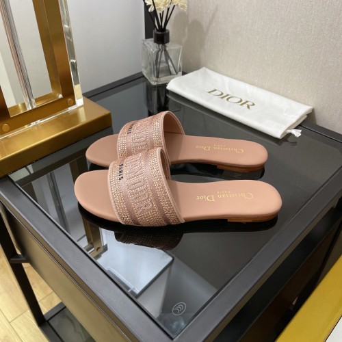 Dior women slippers 1：1 quality-163