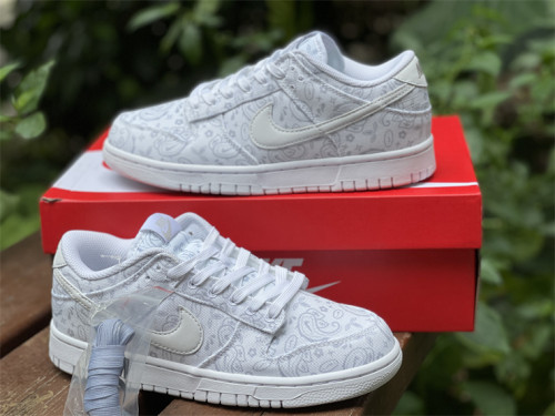 Authentic Nike Dunk Low “White Paisley”