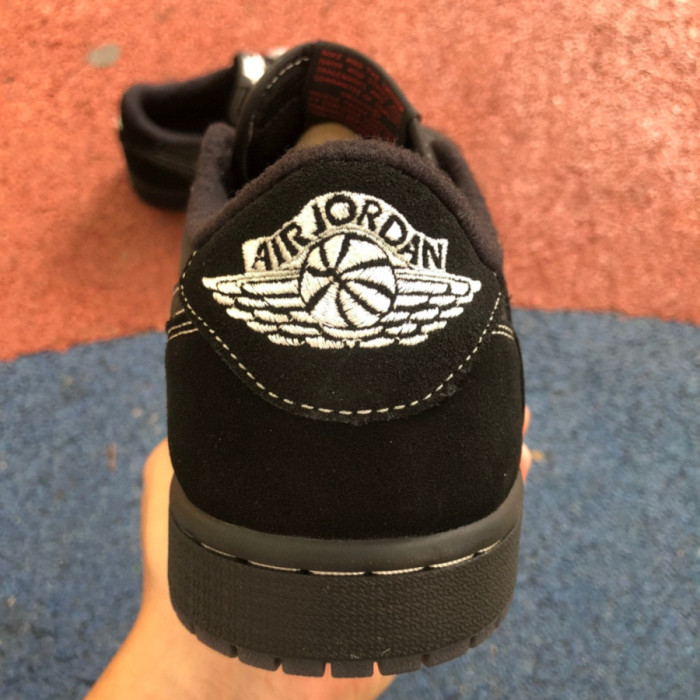 Authentic Travis Scott x Air Jordan 1 Low OG “Black Phantom”