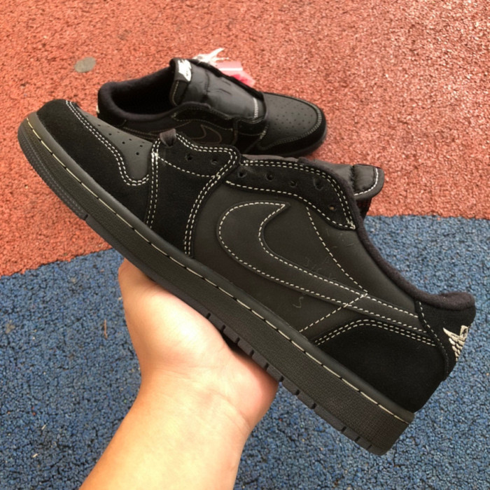 Authentic Travis Scott x Air Jordan 1 Low OG “Black Phantom”