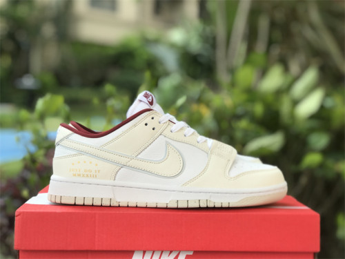Authentic Nike Dunk Low Rice White