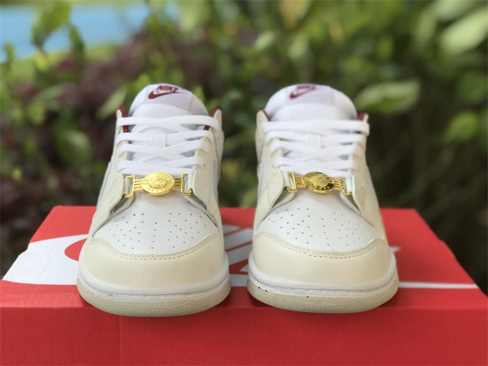 Authentic Nike Dunk Low Rice White
