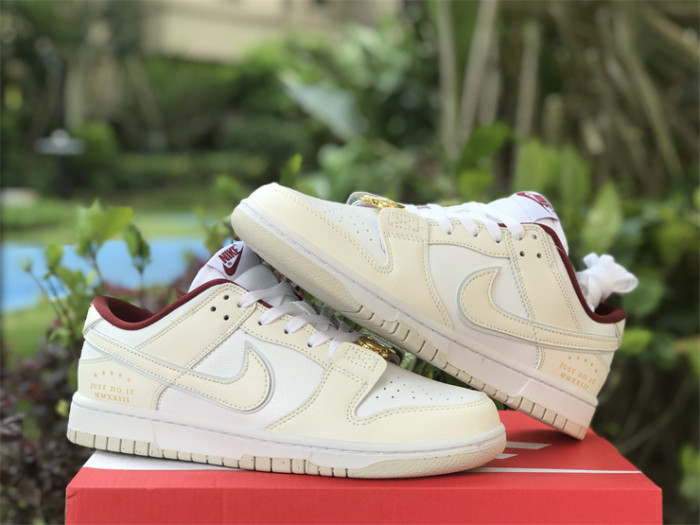 Authentic Nike Dunk Low Rice White