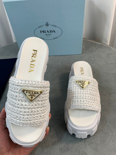 Prada women slippers 1：1 quality-037