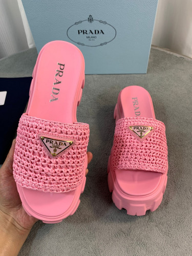 Prada women slippers 1：1 quality-036