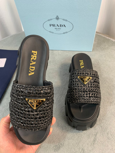 Prada women slippers 1：1 quality-038