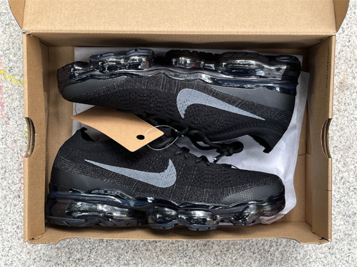 Authentic Nike Vapormax 2023 Flyknit Black Grey