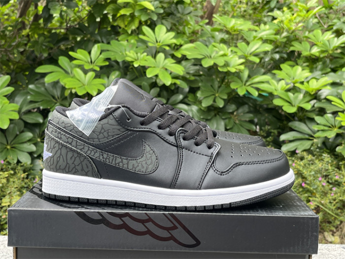 Authentic Air Jordan 1 Low “Black Elephant”