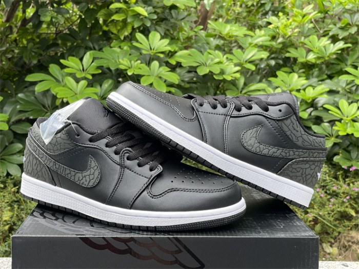 Authentic Air Jordan 1 Low “Black Elephant”