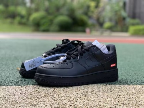 Authentic Supreme x Nike Air Force 1 Low Black