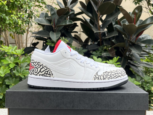 Authentic Air Jordan 1 Low Phat White Cement Grey